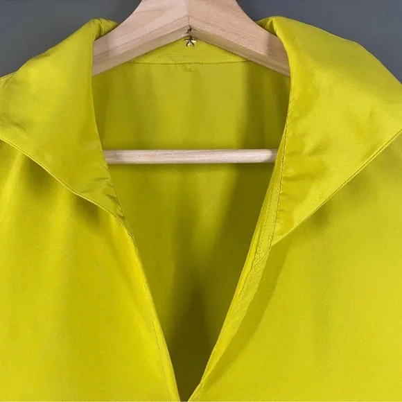 Peter Cohen silk mantle dress acid green - Picture 5 of 6